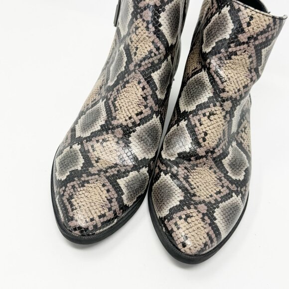Circus Sam Edelman Women Reptile Faux Leather Studded Heel Zip Bootie Size 6.5 - Picture 8 of 15